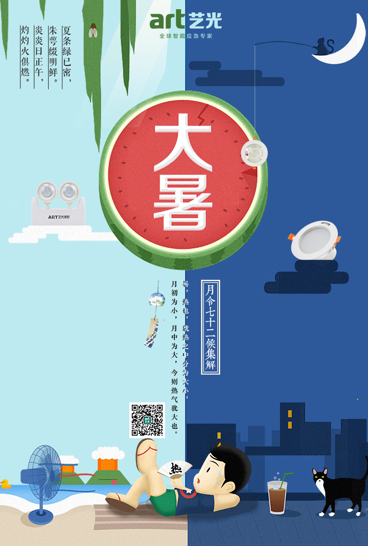 大暑，大暑，熱氣尤大也